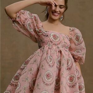 Selkie Free People Anthro Rapunzel puff sleeve bubble floral dress small nwt